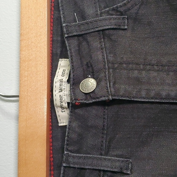 Forever Twenty One jeans women's size 27 equals 4 size 4 US black vintage - Picture 5 of 14